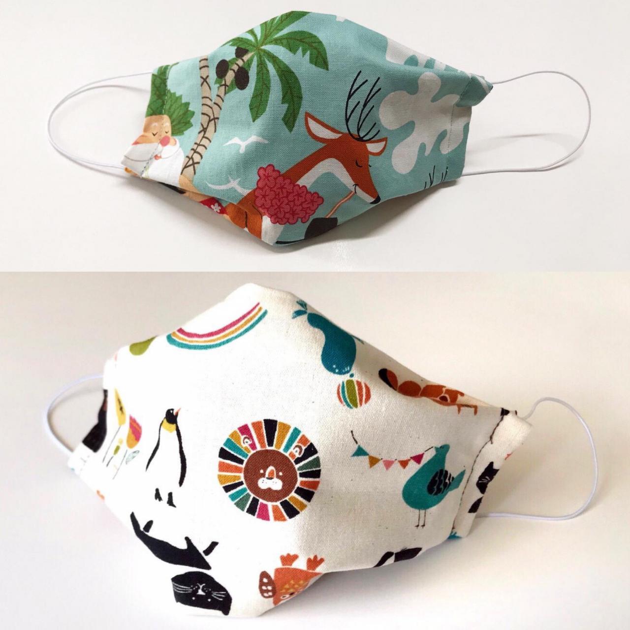 Reusable Children’s Cotton Cloth Masks With Filter Slot on Luulla