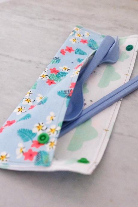 Reusable Cutlery And Straw Pouch. Option To Add Reusable Cutlery!